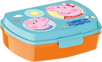 Peppa Wutz Brotdose - Brotdose mit 1 Fach für Kinder - Peppa und Schorsch