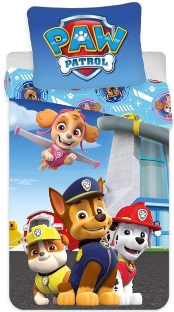 Paw Patrol Bettwäsche - 140 x 200 cm - Welpenfreunde - 2-in-1-Design - Bettbezug aus 100 % Baumwolle