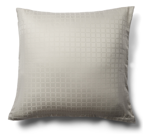 Luxus-Kissenbezüge - 60 x 63 cm - 100 % Baumwollsatin - Daisy Sand - By Night Jacquard-gewebt