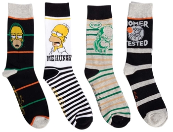 Herrensocken 4 Paar in der Größe 40-42 mit The Simpsons