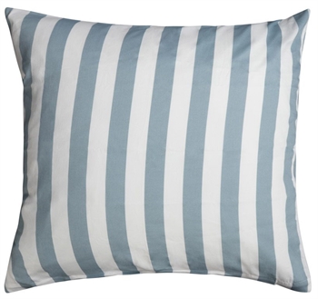 Kissenbezug 50x70 cm - Nordic Stripe Staubblau - Blau und Weiß - 100 % Baumwollsatin