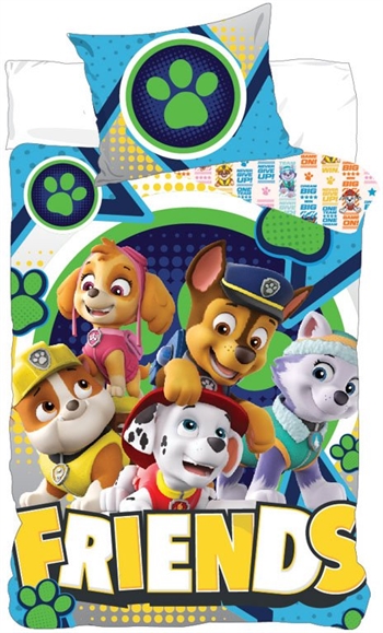 Paw Patrol Junior-Bettwäsche 100x140 cm - Bettwäscheset mit Paw Patrol FRIENDS - 2 in 1 - 100 % Baumwolle