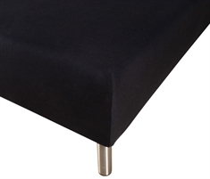 Boxspringbettlaken 90x200 cm - Schwarz - 100 % Baumwollsatin - Spannbettlaken für Matratze