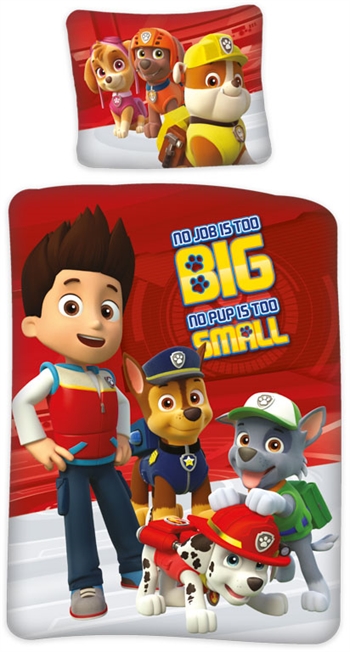 Paw Patrol Bettwäsche Junior - 100 x 140 cm - Bettwäsche-Set Paw Patrol - Groß und Klein - 2-in-1-Design - 100 % Baumwolle