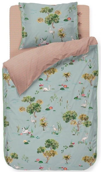 Pip studio Bettwäsche - 140x220 cm - Little swan Bettwäsche-Set - 2-in-1-Design - Deckenbezug aus 100 % Baumwolle