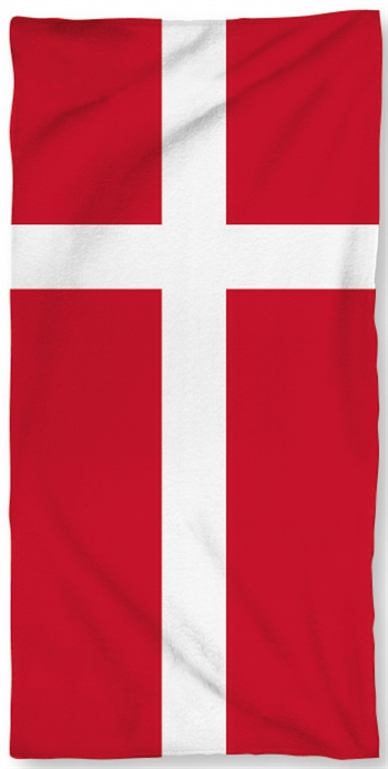 Strandtuch - Dannebrog-Flagge - 70 x 140 cm - 100 % Baumwolle