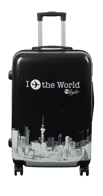 Koffer - Hardcase-Koffer - Koffer mit Motiv - New York City - Schwarz - Exklusiver leichter Reisekoffer