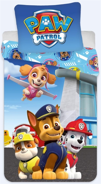 Paw Patrol Bettwäsche - Junior 100 x 140 cm - 2-in-1-Design - Bettwäsche-Set aus 100 % Baumwolle