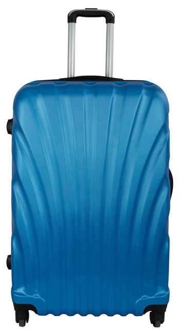 Großer Koffer - Muschel-Design in Blau - Exklusiver Hardcase-Reisekoffer