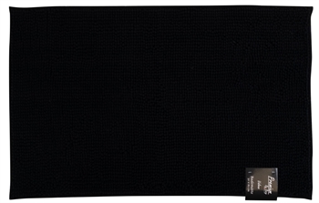 Badematte - 50x80 cm - rutschfeste Badematte in Schwarz - Mohn - Premium By Borg