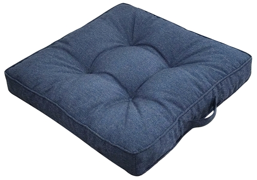 Futon-Kissen für Gartenstuhl - 50x50 cm - 8 cm dick - Dunkelblaues Gartenkissen für den Außenbereich - Nordstrand Home