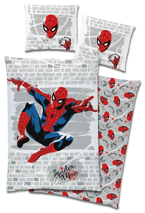 Spiderman Bettwäsche, weich und luxuriös, 100 % Baumwollflanell - 140 x 200 cm, 2-in-1-Design-Bettwäsche-Set