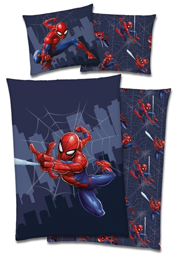 Spiderman-Bettwäsche 140 x 200 cm - Flying - 2-in-1-Design - 100 % Baumwolle