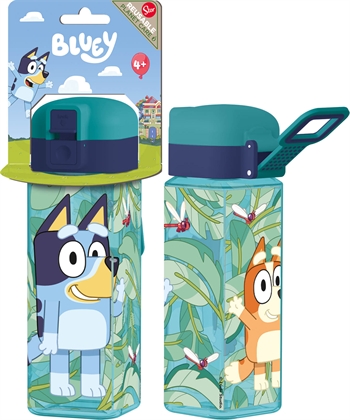 Bluey Getränkeflasche mit arretierbarer Klappfunktion und Trinkmundstück - Bluey und Bingo