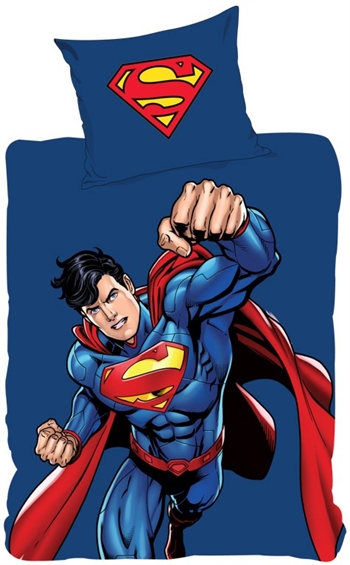 Bettwäsche 140 x 200 cm - Superman Power - Bettbezug in 2 Designs - 100 % Baumwolle