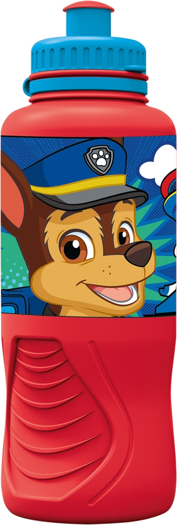 Paw Patrol Rote Trinkflasche - Trinkflasche mit Ausgießer für Kinder - Marshall und Chase