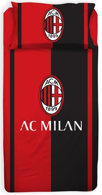 Fußballbettwäsche - 140x200 cm - AC Milan Bettwäsche-Set - 100 % Baumwolle