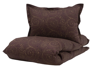 Borås Cotton Bettwäsche - 140 x 200 cm - Bianca Aubergine - Bettgarnitur aus 100 % Baumwollsatin - Borås Cotton Bettwäsche