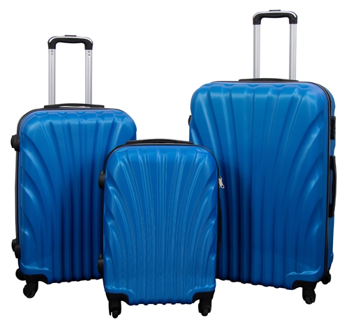 Koffer-Set - 3-tlg. Hardcase Koffer - Blau Muschel