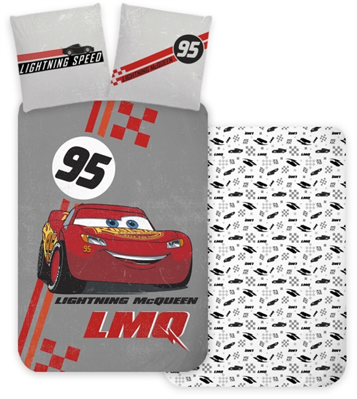 Cars Junior-Bettwäsche - 100x140 cm - Cars - Lightning McQueen Bettwäsche-Set - 100 % Baumwolle