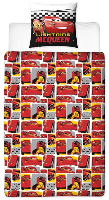 Cars-Bettwäsche - 140x200 cm - Cars - Lightning McQueen Bettwäsche-Set - 100 % Baumwolle