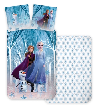 Frozen Junior-Bettwäsche - 100x140 cm - Anna, Elsa und Olaf - 100 % Baumwolle