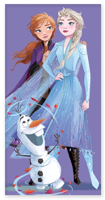 Strandtuch - 70x140 cm - Frozen - Anna und Elsa - 100 % Baumwolle