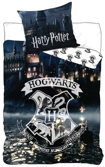 Harry Potter Bettwäsche - 140x200 cm - Hogwarts - 2-in-1-Bettwäsche-Set - 100 % Baumwolle