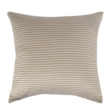 Kissenbezug 60x63 cm - Wendedesign aus 100 % Baumwollsatin - Narrow Lines Sand - Von By Night