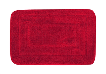 Badematte - 60 x 40 cm - Rot - Weiche Badematte mit rutschfester Unterseite