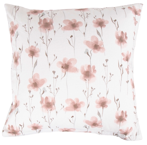 Kissenbezug 60x63 cm - Flower Rose - 100 % Baumwollflanell - By Night Kissenbezug