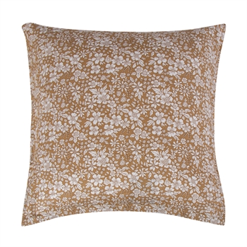 Kissenbezug 60x63 cm - 100 % weicher Baumwollsatin - Small Golden Flowers - von By Night