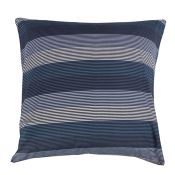 Kissenbezüge 60x63 cm - 100 % weicher Baumwollsatin - Big Stripes Blue - Von By Night