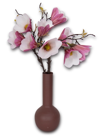 Magnolienzweig - 49 cm - Wunderschöner Kunstzweig mit rosa Blüten - Dekoration für Zuhause