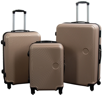 Koffer-Set mit 3 Stück - Exklusives Hardcase Koffer-Set Angebot - Gold Kreise