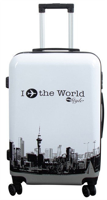 Mittelgroßer Koffer - I Love The World - Hardcase - Exklusiver Reisekoffer