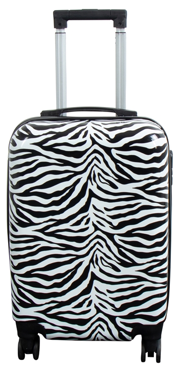 Kabinenkoffer - Hardcase Koffer - Trolley mit Motiv - Zebra