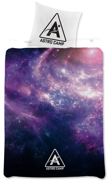 Astronautenbettwäsche 140 x 200 cm - 2-in-1-Design mit Galaxie-Motiv - Bettwäsche-Set aus 100 % Baumwolle