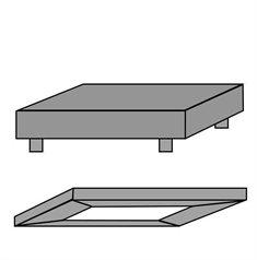 Kuvert lagen - 100% Bomuldssatin - Sort - 90x200x8 cm