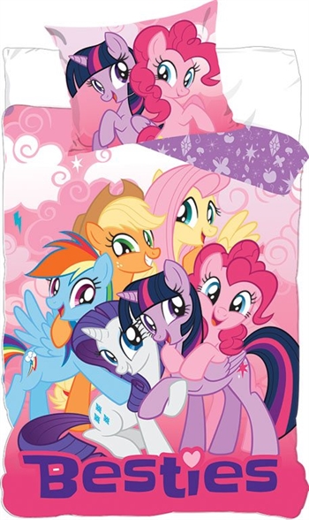 My Little Pony Bettwäsche - 140x200 cm - MLP Besties - 2-in-1-Design - Bettwäsche-Set aus 100 % Baumwolle