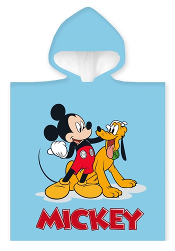 Badeponcho - Kinderhandtuch - 50x100 cm - Mickey Mouse und Pluto - 100% Baumwolle