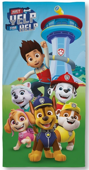 Paw Patrol Handtuch - 70 x 140 cm - 100 % Baumwolle - Weiches Strandtuch mit Paw Patrol-Team