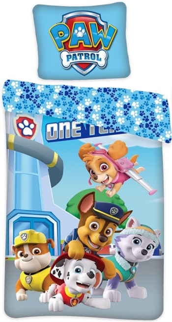 Paw Patrol Junior-Bettwäsche 100x140 cm - Leuchtendes Paw Patrol-Bettwäscheset - 2-in-1-Design - 100 % Baumwolle