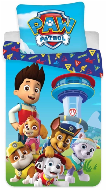 Paw Patrol Bettwäsche - Junior-Bettwäsche-Set 100x140 cm - 2 in 1 - 100 % Baumwolle