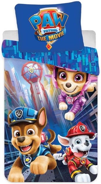 Paw Patrol The Movie Junior-Bettwäsche 100 x 140 cm - Paw Patrol Bettwäsche-Set Junior - The Movie - 2 in 1 - 100 % Baumwolle