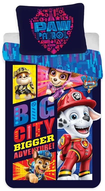 Bettwäsche 150x210 cm - Paw Patrol: Der Film - 2-in-1-Bettwäsche-Set - Decke aus 100 % Baumwolle