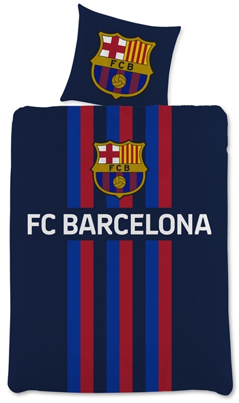 FC Barcelona Bettwäsche - 140 x 200 cm - Fußballbettwäsche - Bettwäsche-Set aus 100 % Baumwolle