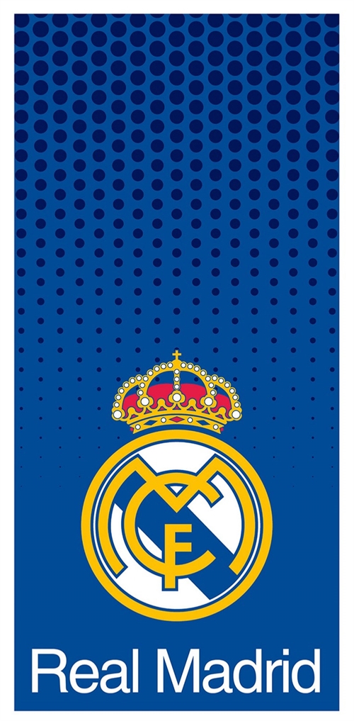 Blaues Real Madrid Handtuch - 100 % weiches Baumwoll-Strandtuch - 70 x 140 cm