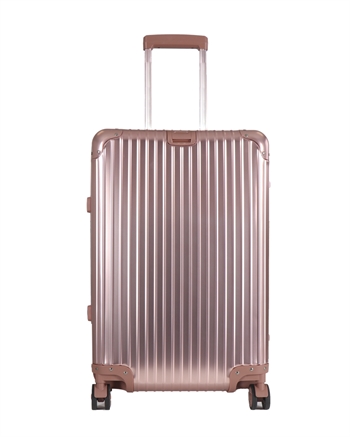 Aluminium-Koffer - Roségold - 68 Liter - Luxuriöser Reisekoffer mit TSA-Schloss