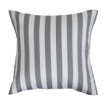 Kissenbezug 50x70 cm - Nordic Stripe - Grau und Weiß - 100 % Baumwollsatin